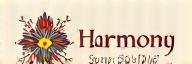 Harmony Hues Logo, stylized floral elements with music notes